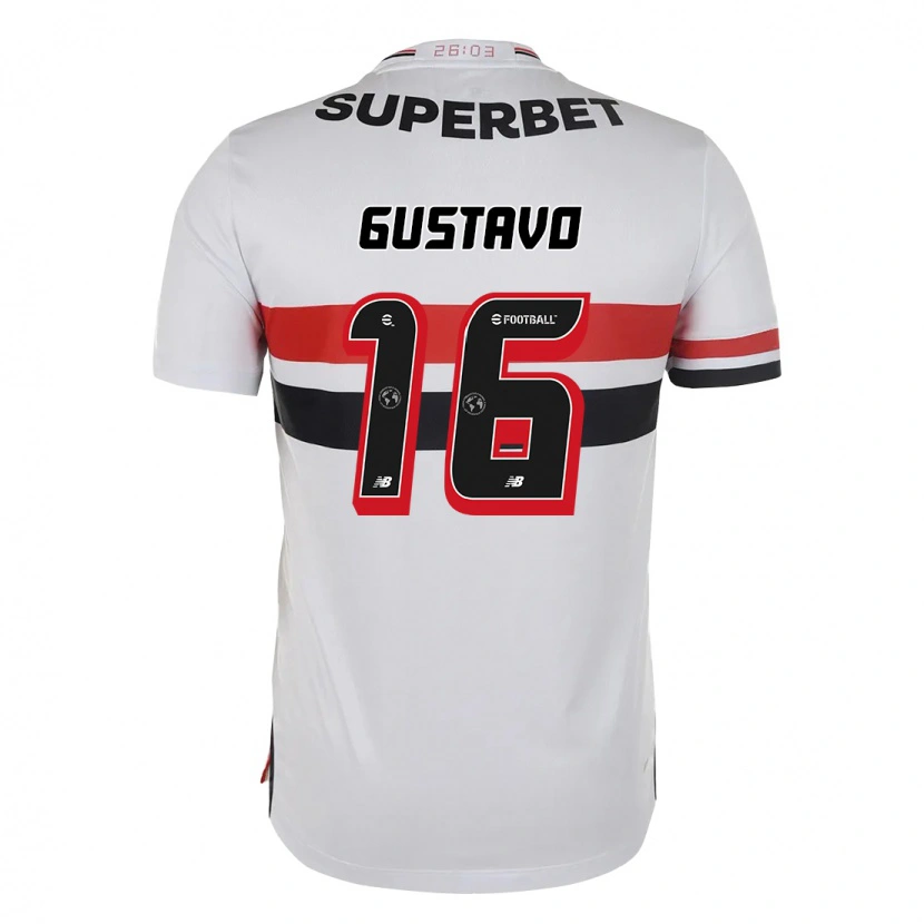 Danxen Kinder Luiz Gustavo #16 Rot Schwarz Weiß Heimtrikot Trikot 2025/26 T-Shirt Österreich