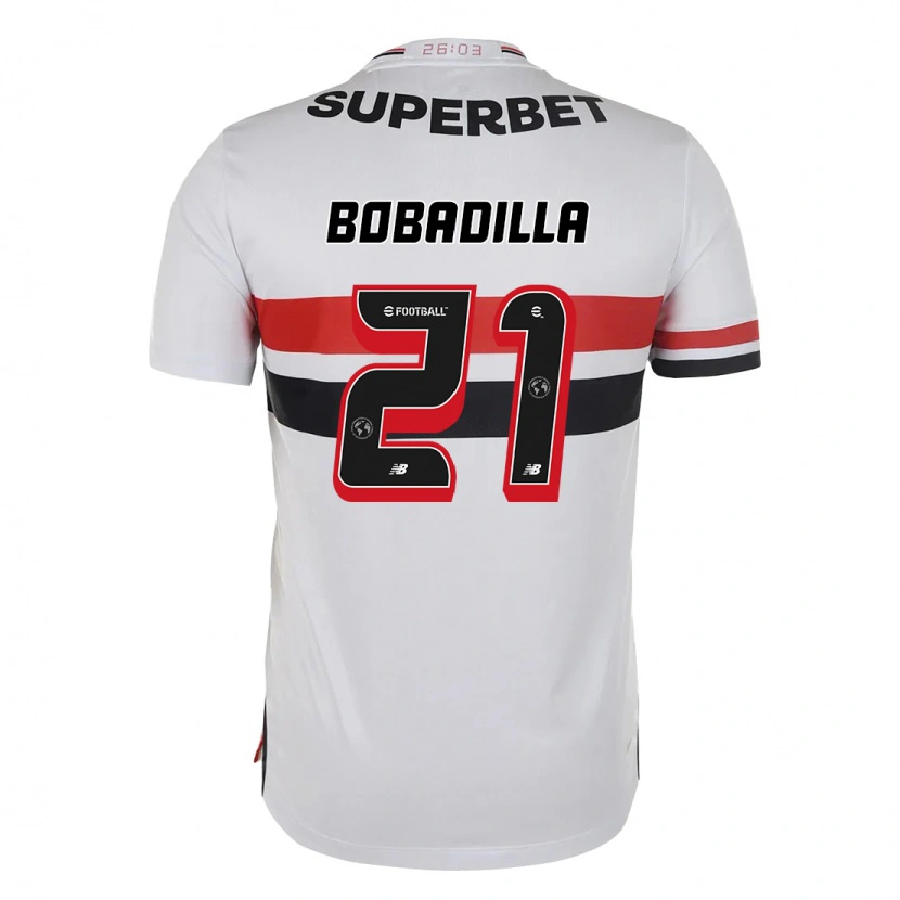 Danxen Kinder Damián Bobadilla #21 Rot Schwarz Weiß Heimtrikot Trikot 2025/26 T-Shirt Österreich