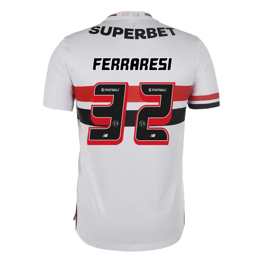Danxen Kinder Nahuel Ferraresi #32 Rot Schwarz Weiß Heimtrikot Trikot 2025/26 T-Shirt Österreich