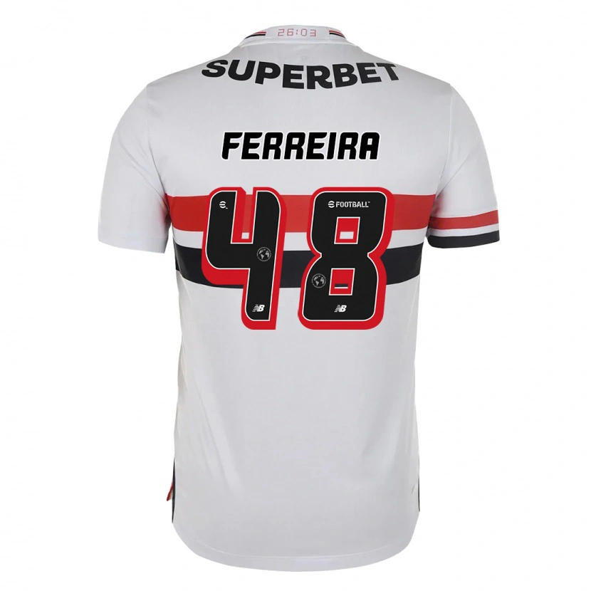 Danxen Kinder Lucas Ferreira #48 Rot Schwarz Weiß Heimtrikot Trikot 2025/26 T-Shirt Österreich