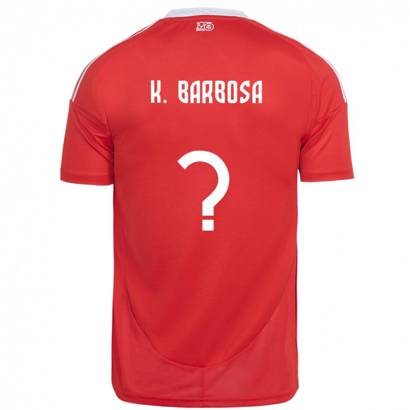 Danxen Kinder Kauã Barbosa #0 Rot Weiß Heimtrikot Trikot 2025/26 T-Shirt Österreich