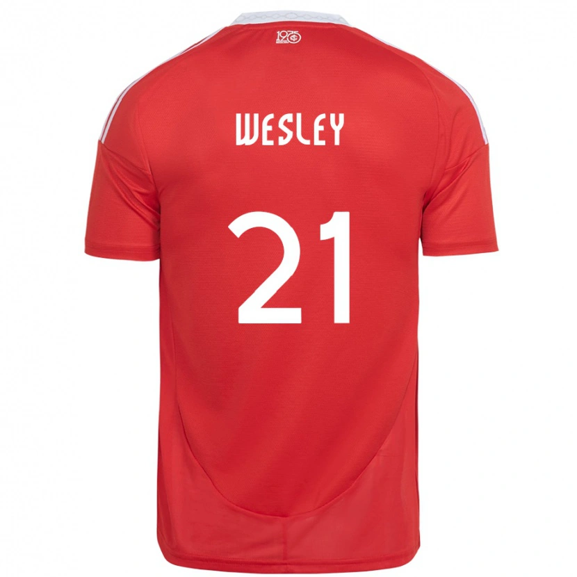 Danxen Kinder Wesley #21 Rot Weiß Heimtrikot Trikot 2025/26 T-Shirt Österreich