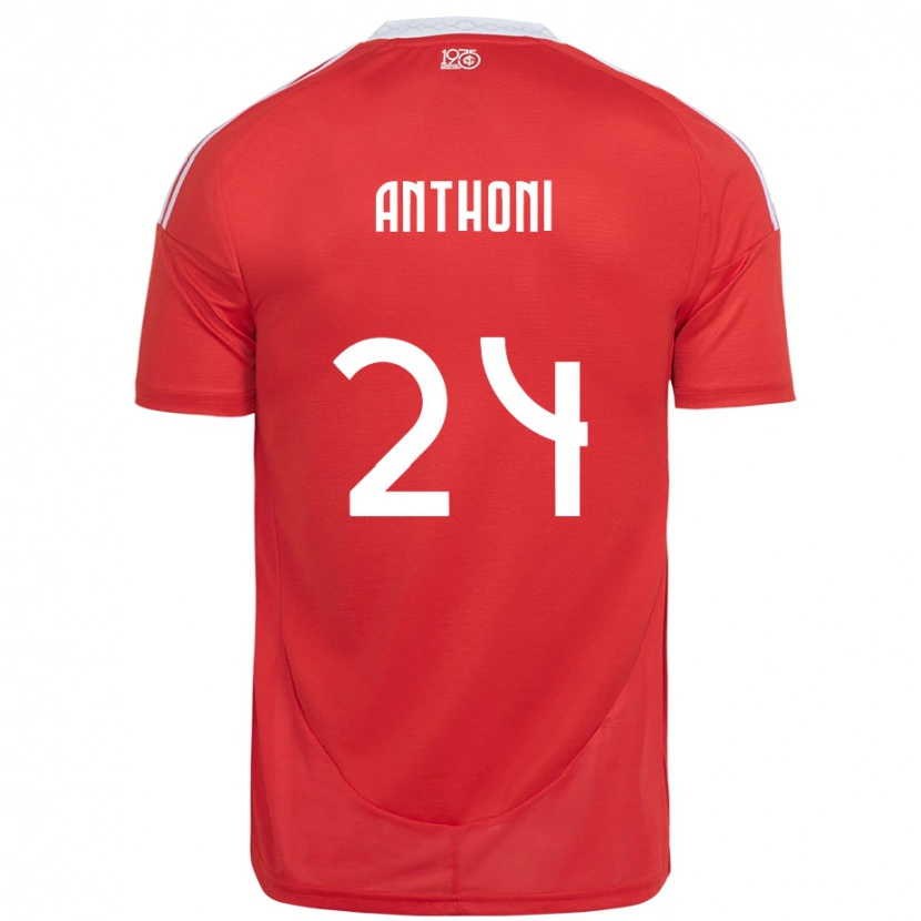 Danxen Kinder Anthoni #24 Rot Weiß Heimtrikot Trikot 2025/26 T-Shirt Österreich
