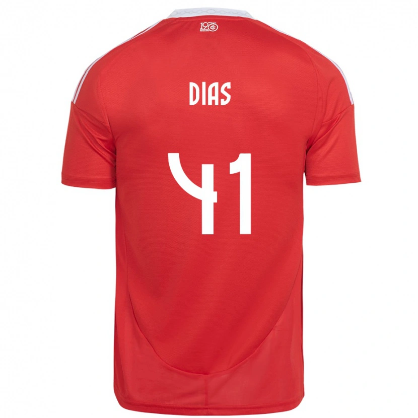 Danxen Kinder Matheus Dias #41 Rot Weiß Heimtrikot Trikot 2025/26 T-Shirt Österreich