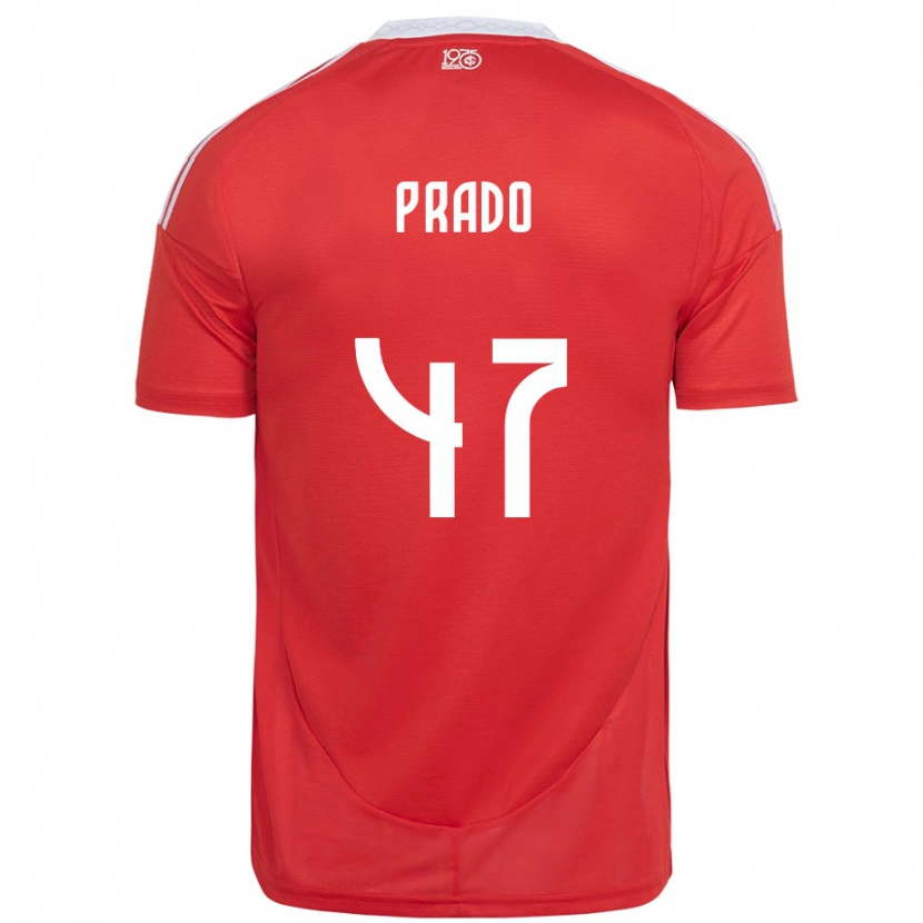 Danxen Kinder Gustavo Prado #47 Rot Weiß Heimtrikot Trikot 2025/26 T-Shirt Österreich