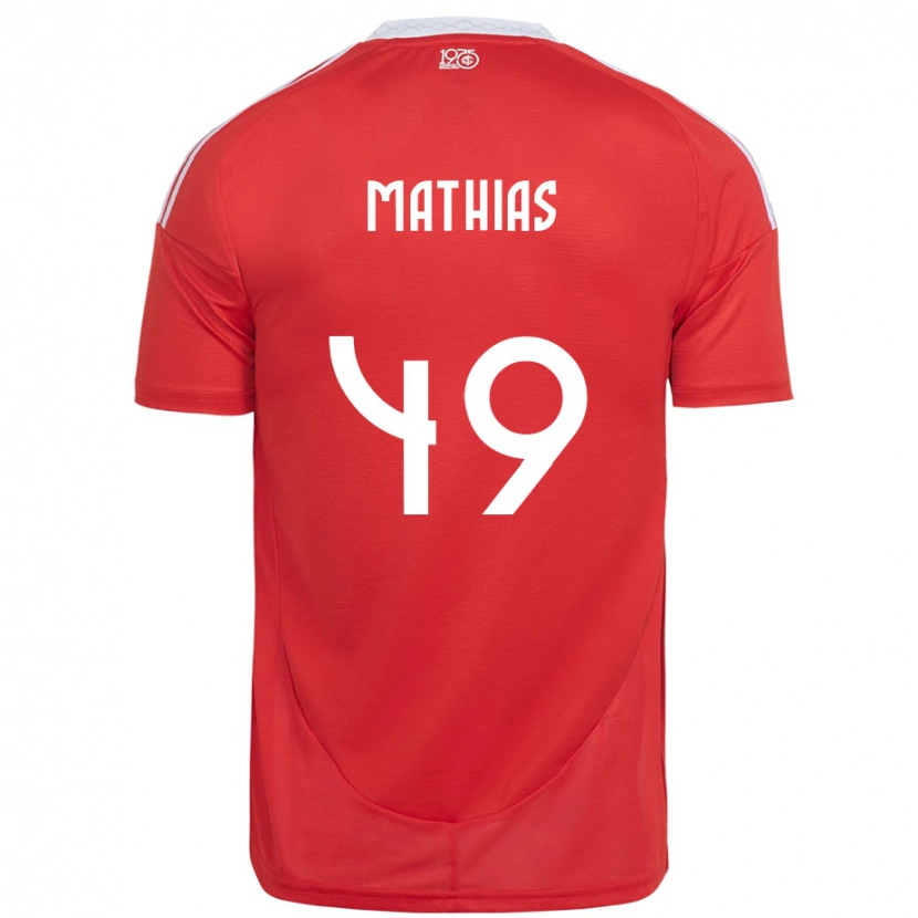 Danxen Kinder Ricardo Mathias #49 Rot Weiß Heimtrikot Trikot 2025/26 T-Shirt Österreich