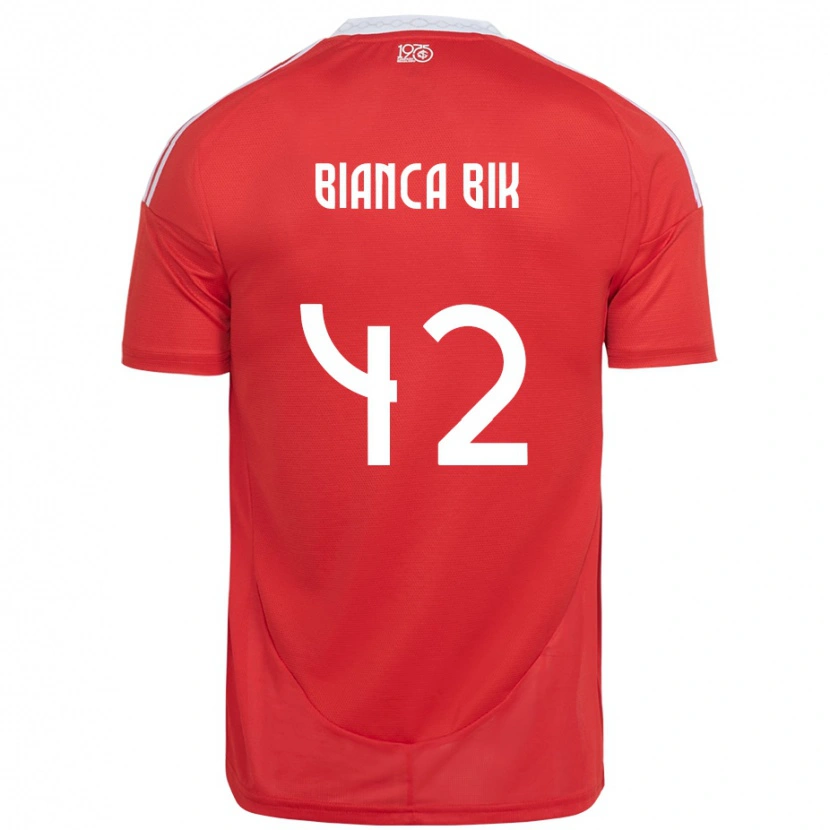 Danxen Kinder Bianca Bik #42 Rot Weiß Heimtrikot Trikot 2025/26 T-Shirt Österreich