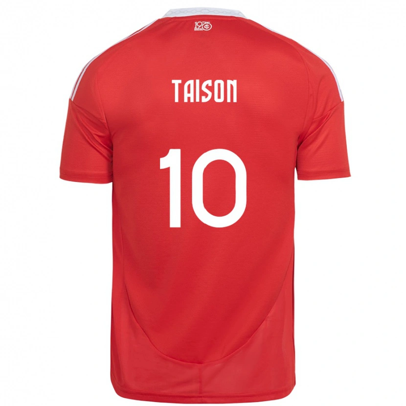 Danxen Kinder Taison #10 Rot Weiß Heimtrikot Trikot 2025/26 T-Shirt Österreich