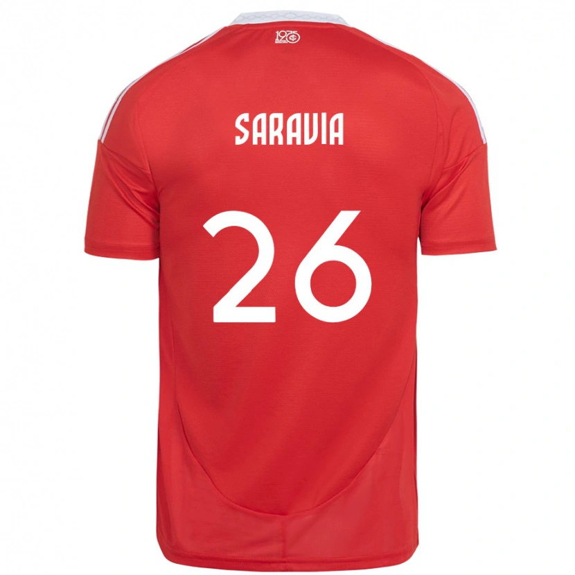 Danxen Kinder Saravia #26 Rot Weiß Heimtrikot Trikot 2025/26 T-Shirt Österreich