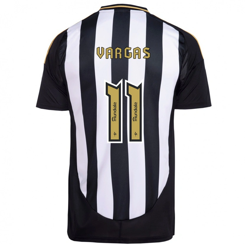 Danxen Kinder Eduardo Vargas #11 Weiß Schwarz Heimtrikot Trikot 2025/26 T-Shirt Österreich
