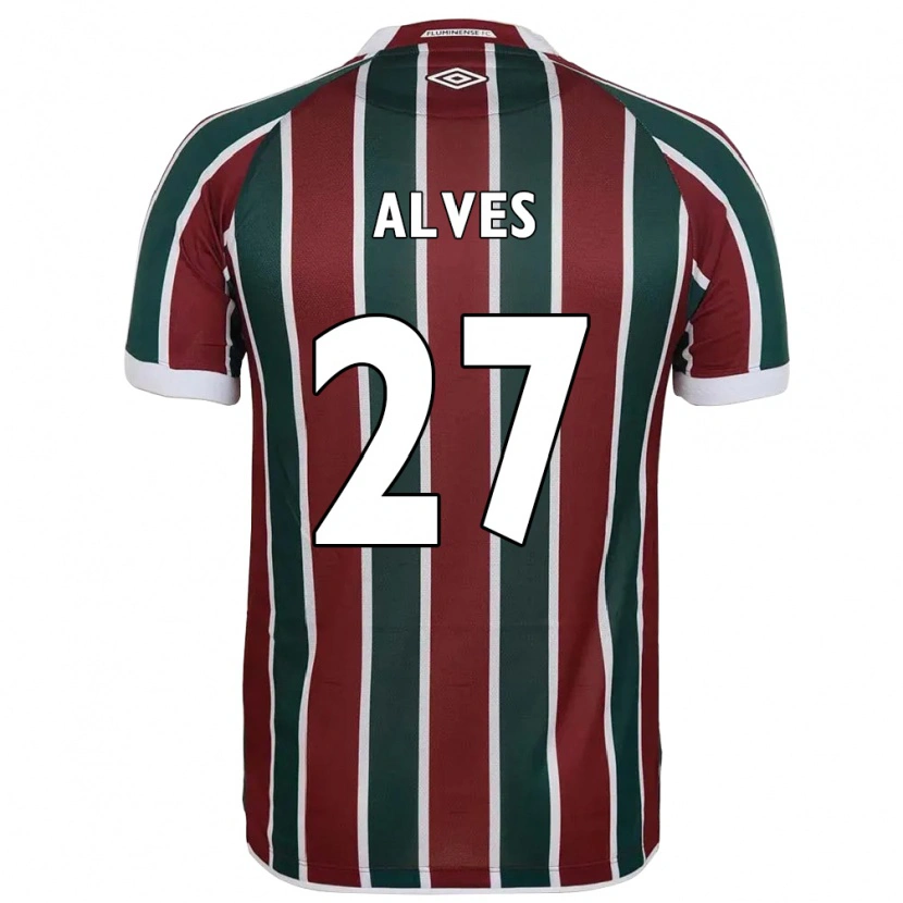 Danxen Kinder Felipe Alves #27 Grün Kastanienbraun Weiß Heimtrikot Trikot 2025/26 T-Shirt Österreich