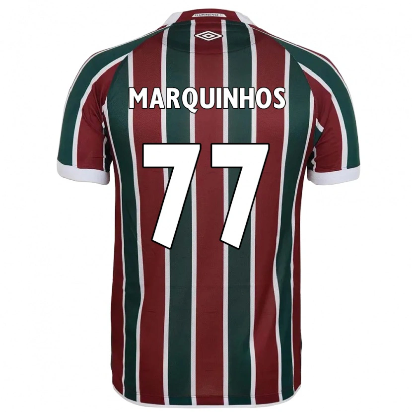 Danxen Kinder Marquinhos #77 Grün Kastanienbraun Weiß Heimtrikot Trikot 2025/26 T-Shirt Österreich