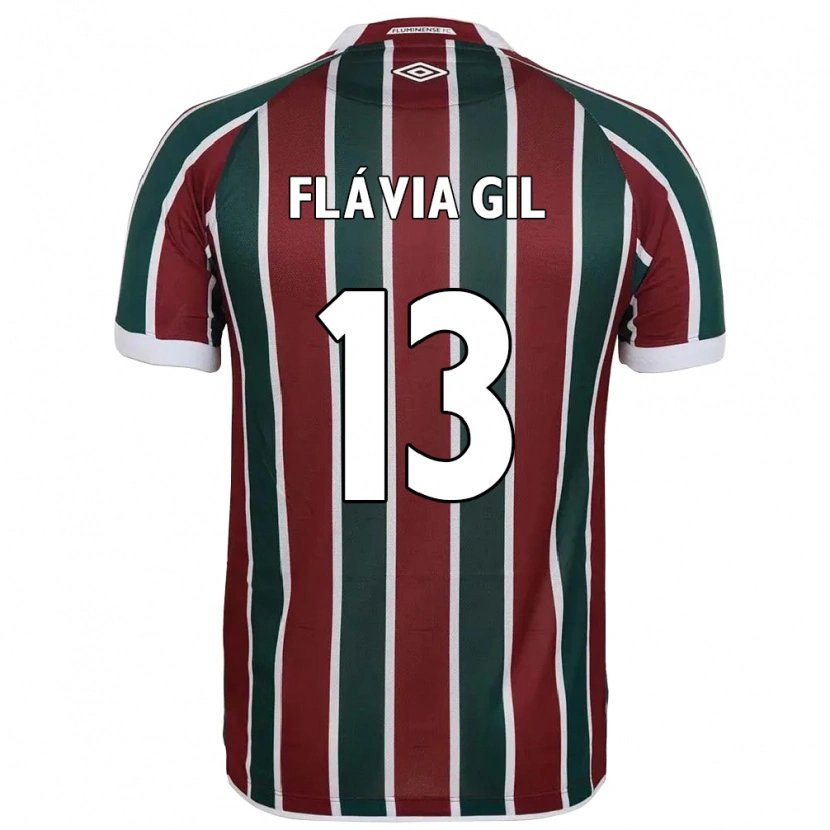 Danxen Kinder Flávia Gil #13 Grün Kastanienbraun Weiß Heimtrikot Trikot 2025/26 T-Shirt Österreich