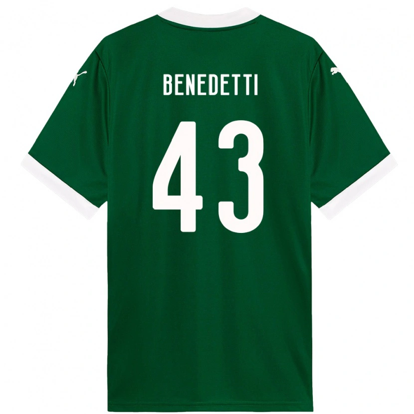 Danxen Kinder Luis Benedetti #43 Grün Weiß Heimtrikot Trikot 2025/26 T-Shirt Österreich