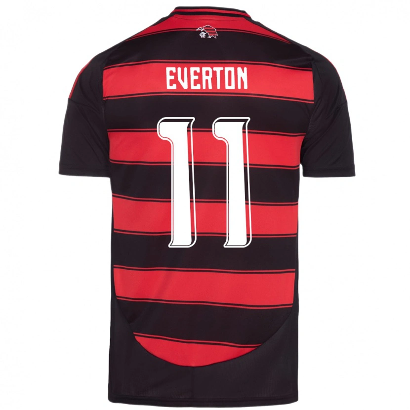 Danxen Kinder Everton #11 Rot Schwarz Heimtrikot Trikot 2025/26 T-Shirt Österreich