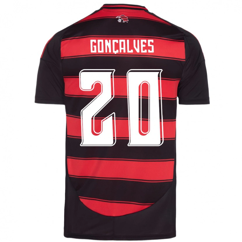 Danxen Kinder Matheus Gonçalves #20 Rot Schwarz Heimtrikot Trikot 2025/26 T-Shirt Österreich