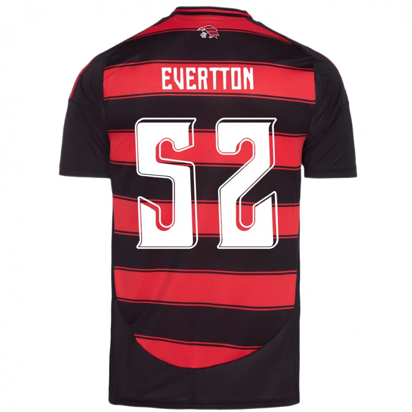 Danxen Kinder Evertton Araújo #52 Rot Schwarz Heimtrikot Trikot 2025/26 T-Shirt Österreich