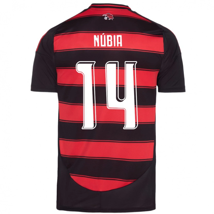Danxen Kinder Núbia #14 Rot Schwarz Heimtrikot Trikot 2025/26 T-Shirt Österreich