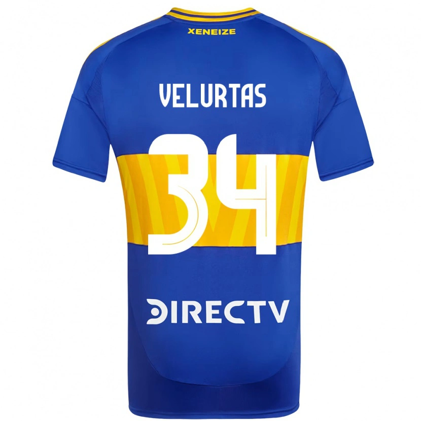 Danxen Kinder Pedro Velurtas #34 Königsblau Gelb Heimtrikot Trikot 2025/26 T-Shirt Österreich