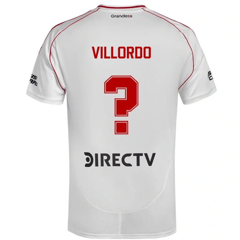 Danxen Kinder Juan Villordo #0 Weiß Rot Heimtrikot Trikot 2025/26 T-Shirt Österreich