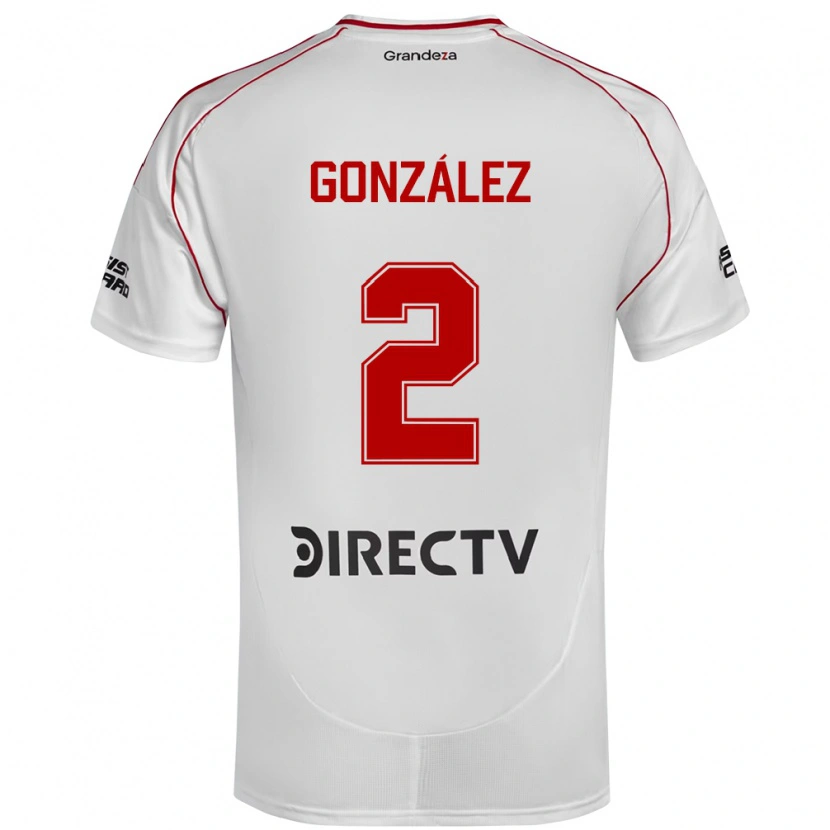 Danxen Kinder Giuliana González #2 Weiß Rot Heimtrikot Trikot 2025/26 T-Shirt Österreich