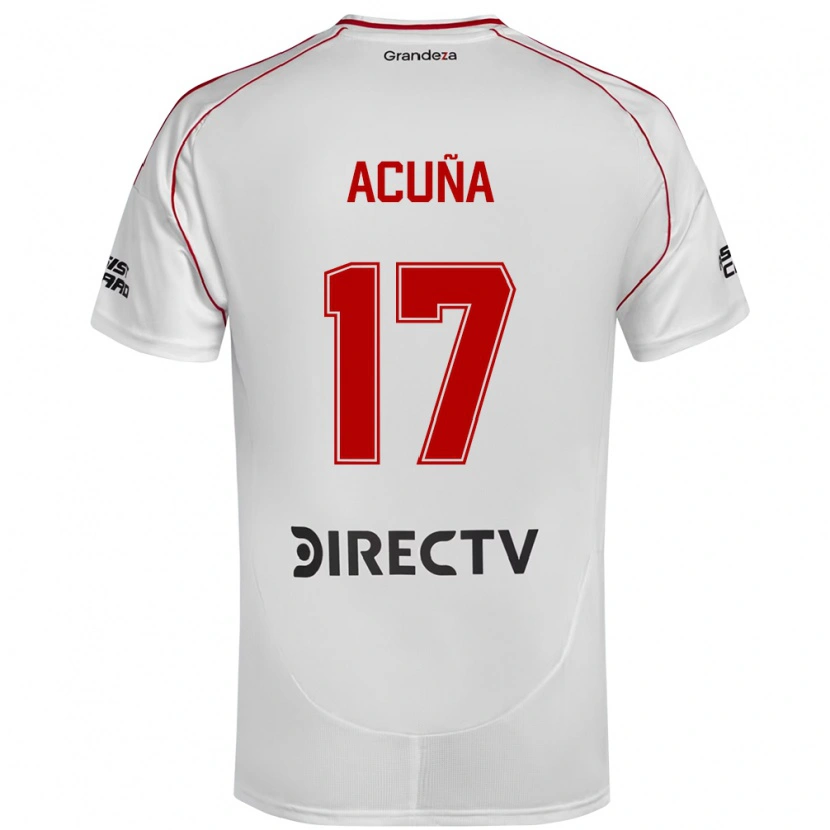 Danxen Kinder Ayelén Acuña #17 Weiß Rot Heimtrikot Trikot 2025/26 T-Shirt Österreich