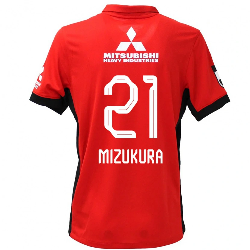 Danxen Kinder Kei Mizukura #21 Rot Weiß Heimtrikot Trikot 2025/26 T-Shirt Österreich