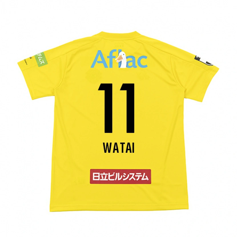 Danxen Kinder Masaki Watai #11 Schwarz Gelb Heimtrikot Trikot 2025/26 T-Shirt Österreich