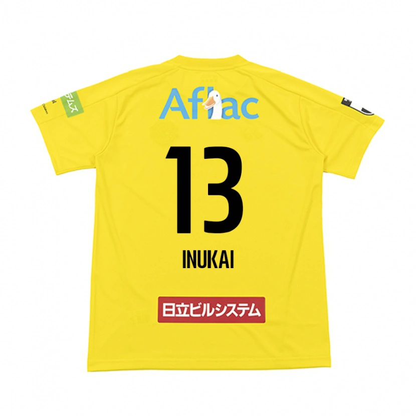 Danxen Kinder Tomoya Inukai #13 Schwarz Gelb Heimtrikot Trikot 2025/26 T-Shirt Österreich