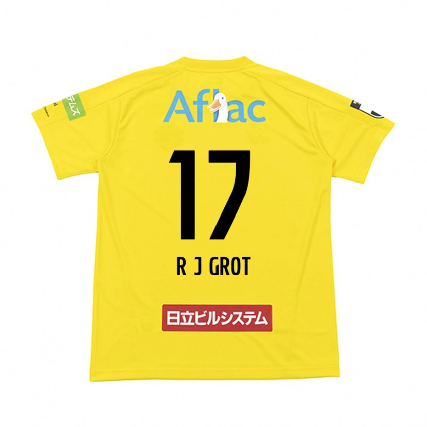 Danxen Kinder Jay-Roy Grot #17 Schwarz Gelb Heimtrikot Trikot 2025/26 T-Shirt Österreich
