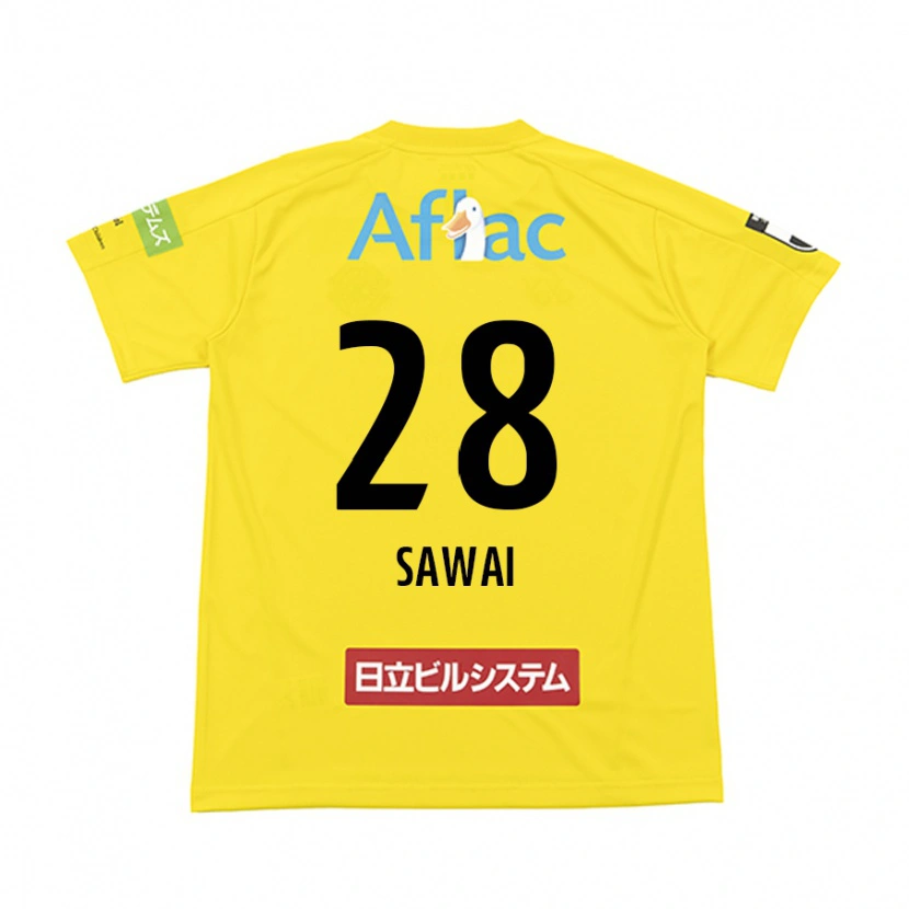 Danxen Kinder Retsu Sawai #28 Schwarz Gelb Heimtrikot Trikot 2025/26 T-Shirt Österreich
