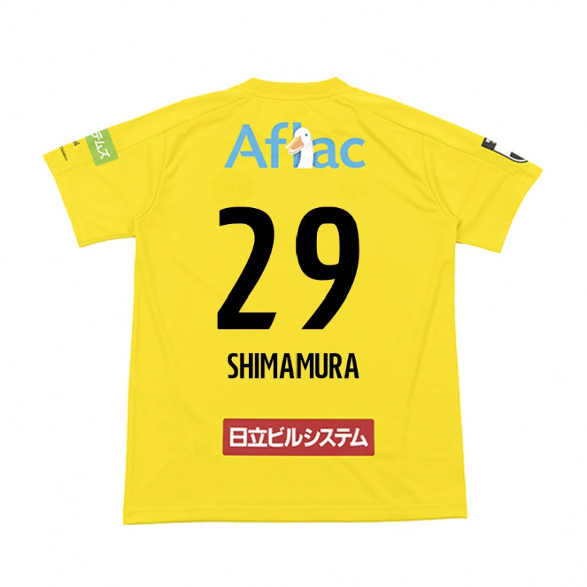 Danxen Kinder Takuya Shimamura #29 Schwarz Gelb Heimtrikot Trikot 2025/26 T-Shirt Österreich
