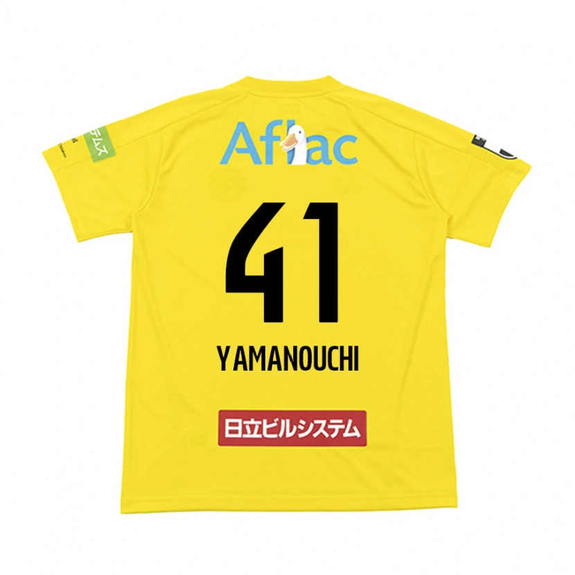 Danxen Kinder Yusei Yamanouchi #41 Schwarz Gelb Heimtrikot Trikot 2025/26 T-Shirt Österreich