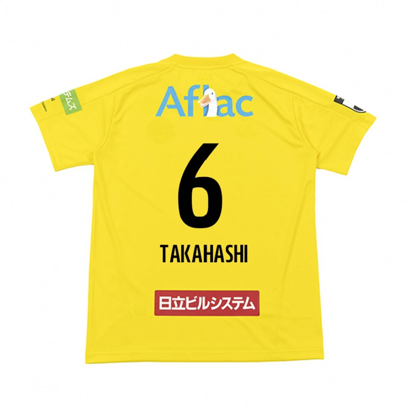 Danxen Kinder Shunki Takahashi #6 Schwarz Gelb Heimtrikot Trikot 2025/26 T-Shirt Österreich