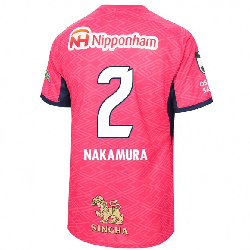 Danxen Kinder Takumi Nakamura #2 Sakura Rosa Weiß Heimtrikot Trikot 2025/26 T-Shirt Österreich