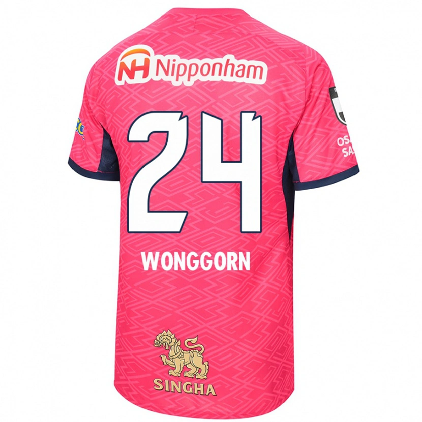 Danxen Kinder Jaroensak Wonggorn #24 Sakura Rosa Weiß Heimtrikot Trikot 2025/26 T-Shirt Österreich