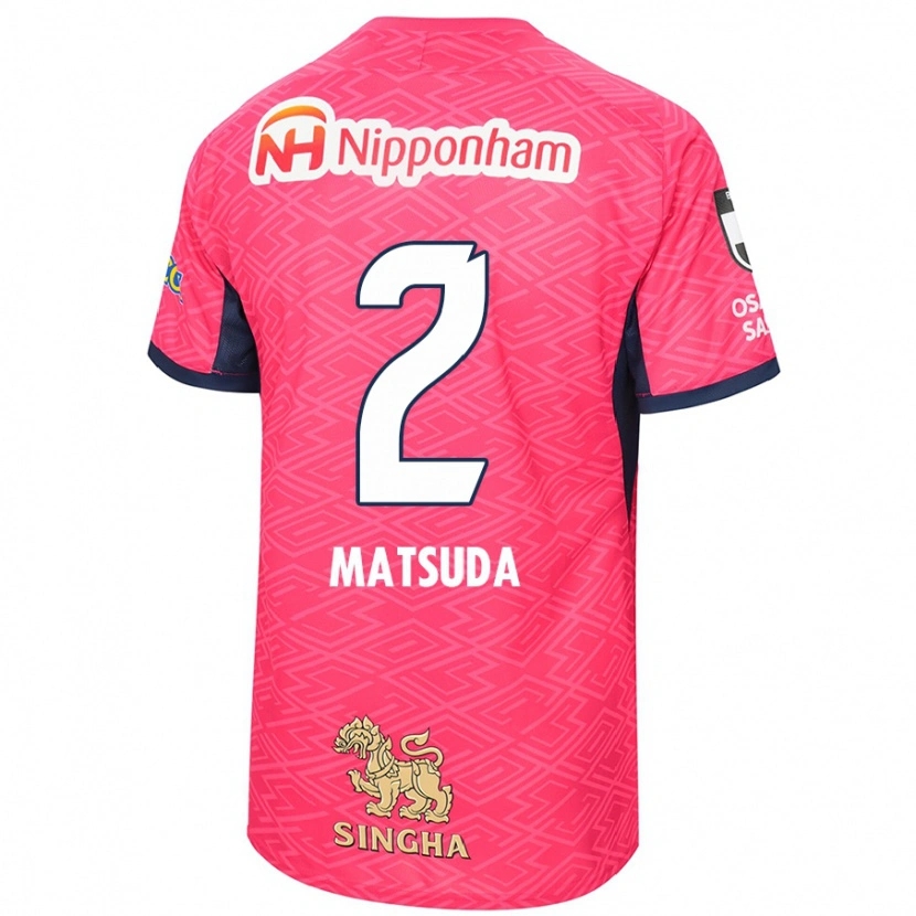 Danxen Kinder Riku Matsuda #2 Sakura Rosa Weiß Heimtrikot Trikot 2025/26 T-Shirt Österreich