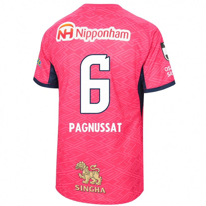 Danxen Kinder Tiago Pagnussat #6 Sakura Rosa Weiß Heimtrikot Trikot 2025/26 T-Shirt Österreich