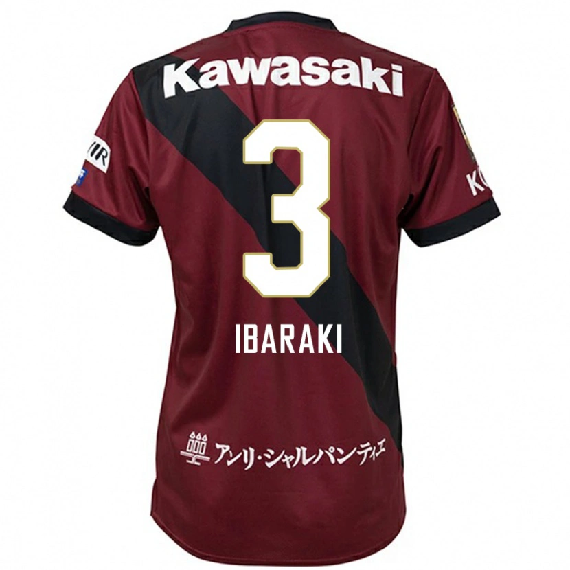 Danxen Kinder Riku Ibaraki #3 Burgunder Schwarz Heimtrikot Trikot 2025/26 T-Shirt Österreich