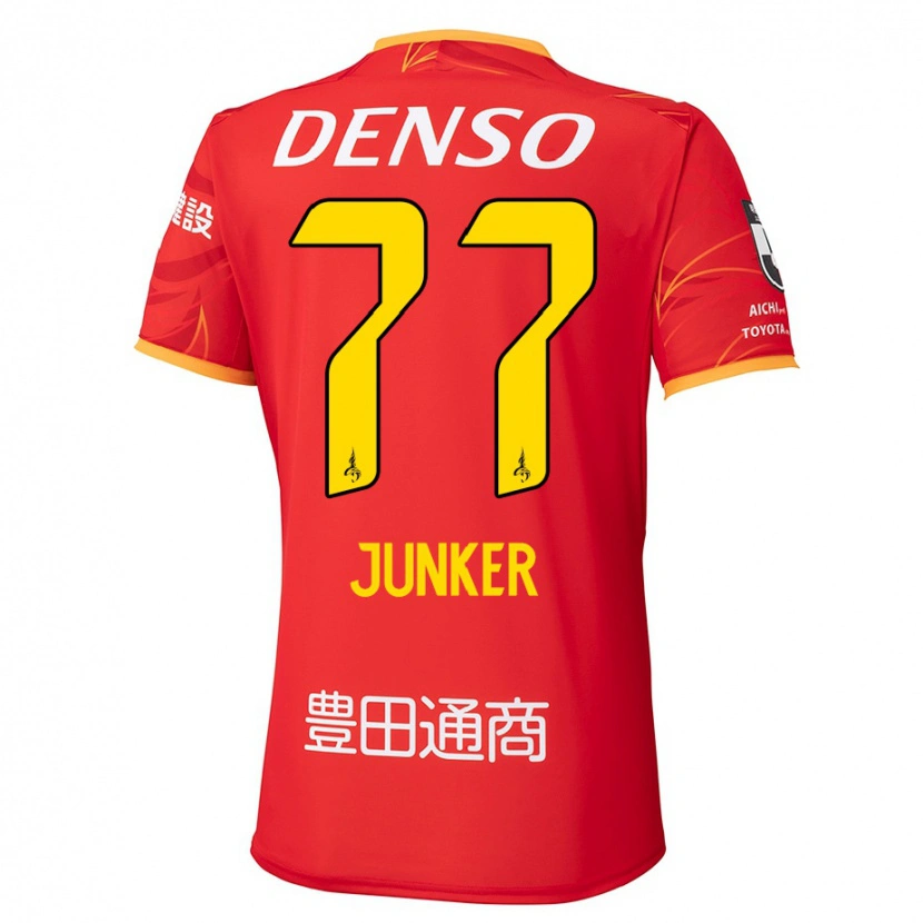 Danxen Kinder Kasper Junker #77 Rot Gelb Heimtrikot Trikot 2025/26 T-Shirt Österreich