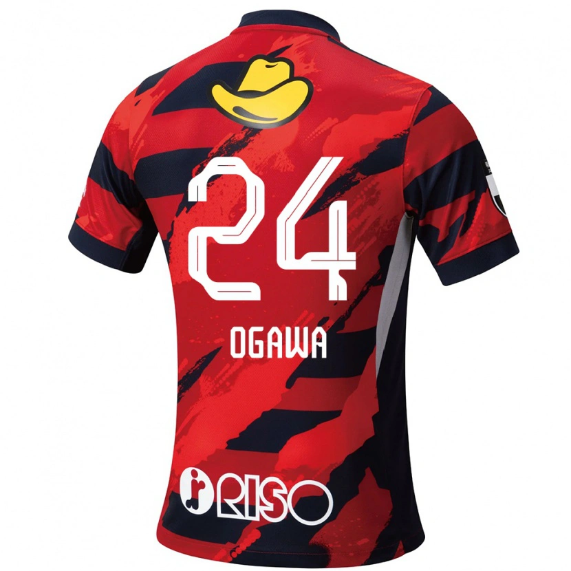 Danxen Kinder Yusuke Ogawa #24 Rot Schwarz Heimtrikot Trikot 2025/26 T-Shirt Österreich