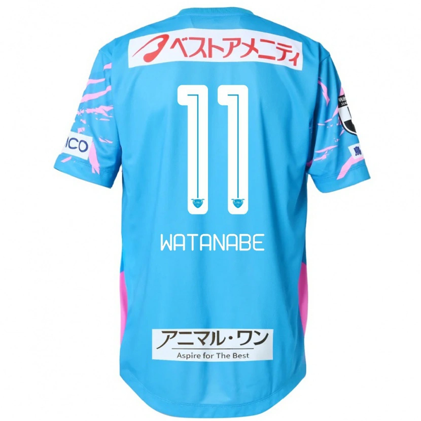 Danxen Kinder Shion Watanabe #11 Blau Rosa Heimtrikot Trikot 2025/26 T-Shirt Österreich