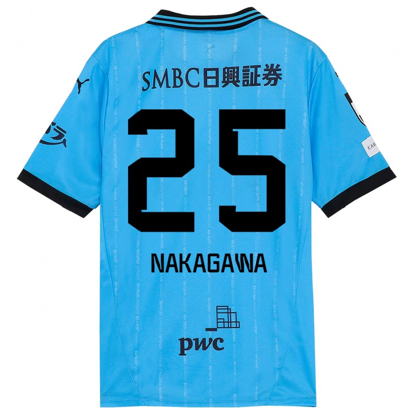 Danxen Kinder Shin Nakagawa #25 Himmelblau Schwarz Heimtrikot Trikot 2025/26 T-Shirt Österreich