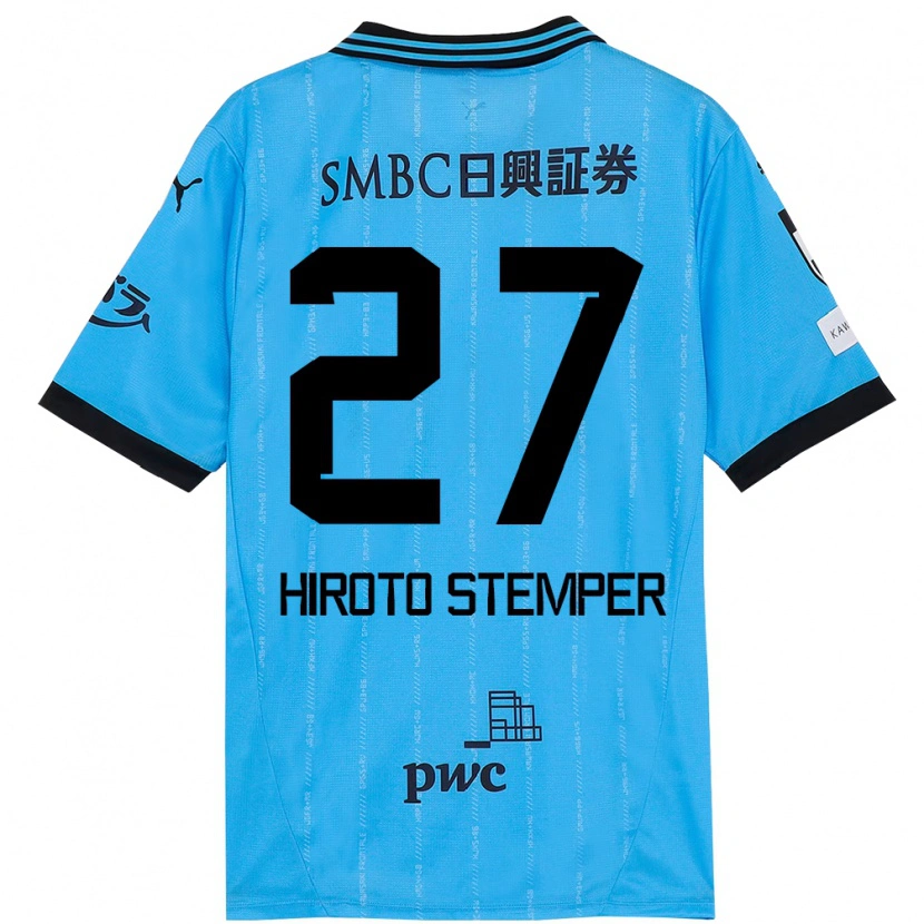 Danxen Kinder Luka Hiroto Stemper #27 Himmelblau Schwarz Heimtrikot Trikot 2025/26 T-Shirt Österreich