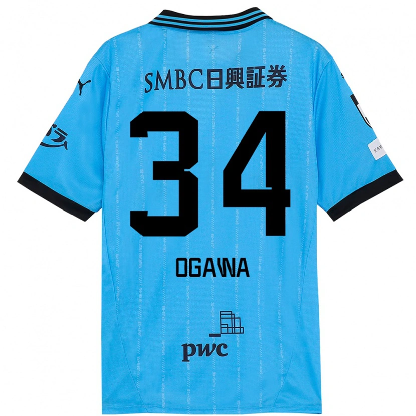 Danxen Kinder Hiroto Ogawa #34 Himmelblau Schwarz Heimtrikot Trikot 2025/26 T-Shirt Österreich