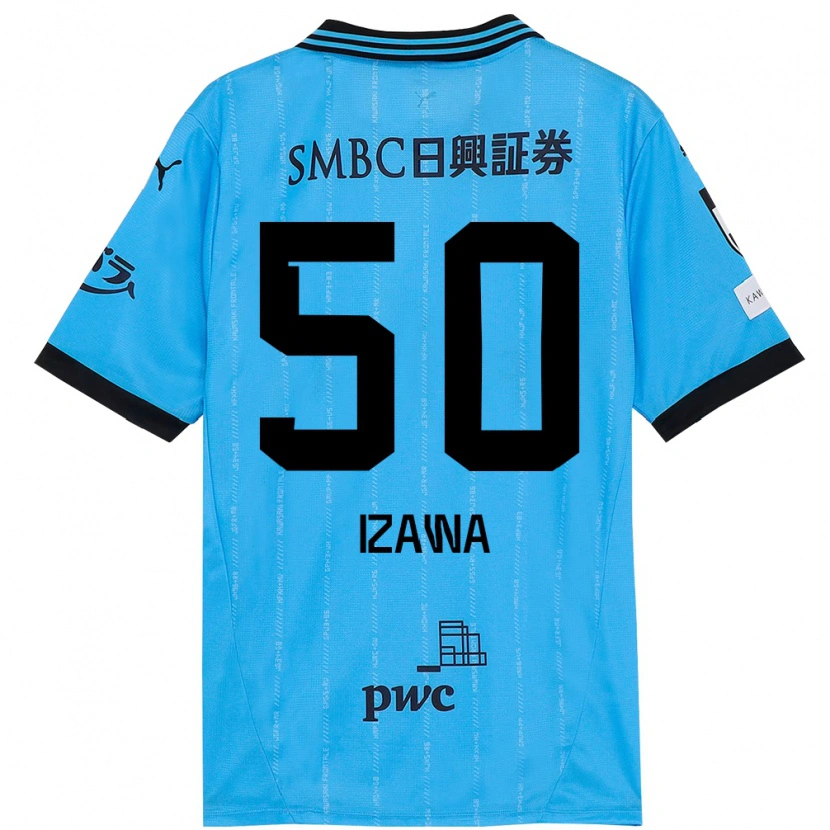 Danxen Kinder Haruki Izawa #50 Himmelblau Schwarz Heimtrikot Trikot 2025/26 T-Shirt Österreich