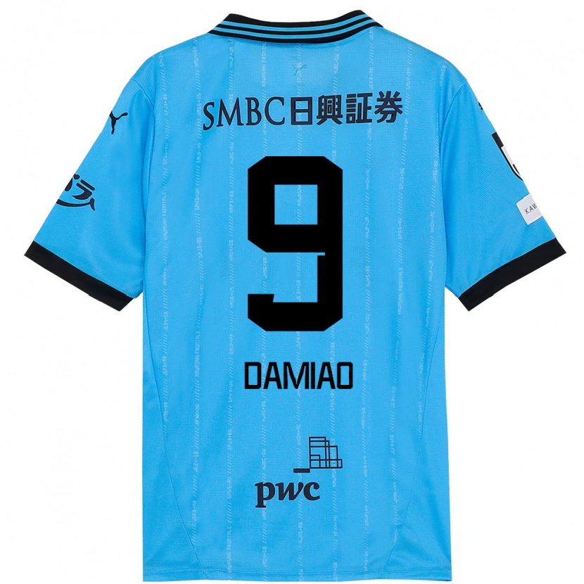 Danxen Kinder Leandro Damiao #9 Himmelblau Schwarz Heimtrikot Trikot 2025/26 T-Shirt Österreich