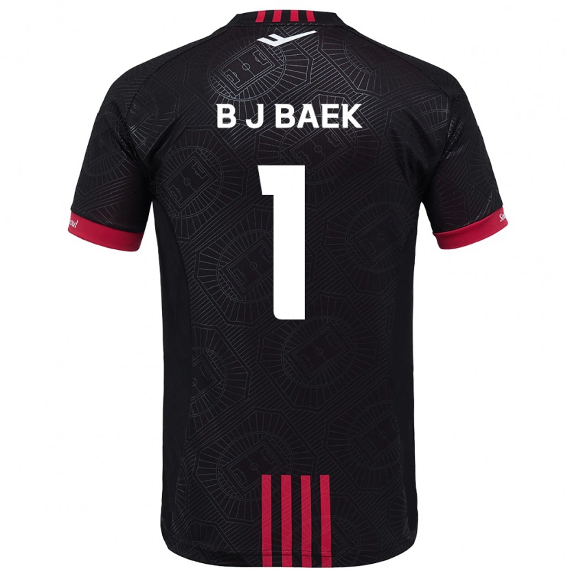 Danxen Kinder Jong-Beom Baek #1 Schwarz Rot Heimtrikot Trikot 2025/26 T-Shirt Österreich