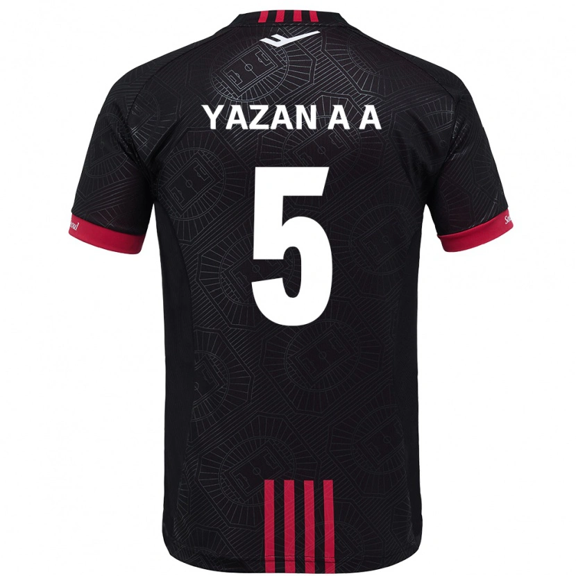 Danxen Kinder Yazan Al-Arab #5 Schwarz Rot Heimtrikot Trikot 2025/26 T-Shirt Österreich