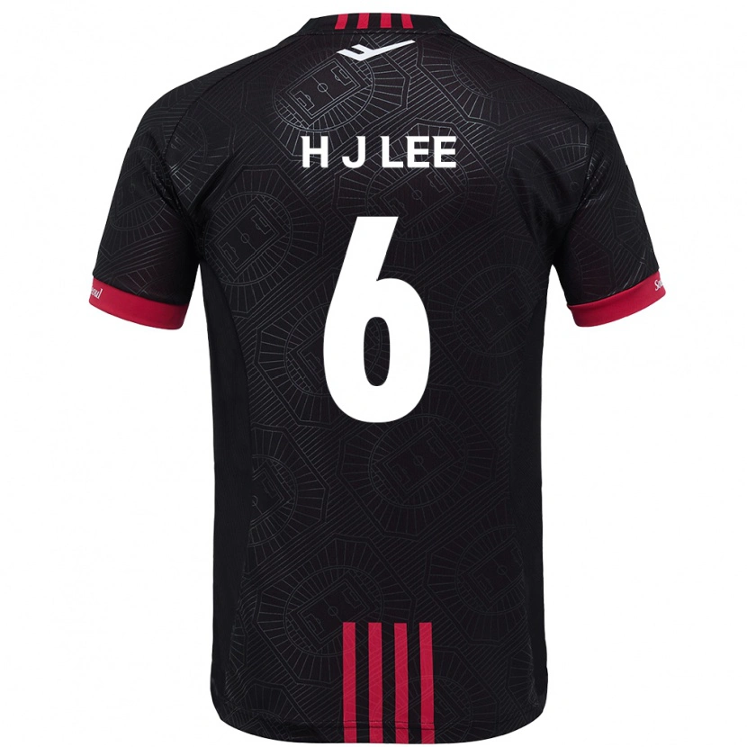 Danxen Kinder Ju-Hwan Lee #6 Schwarz Rot Heimtrikot Trikot 2025/26 T-Shirt Österreich